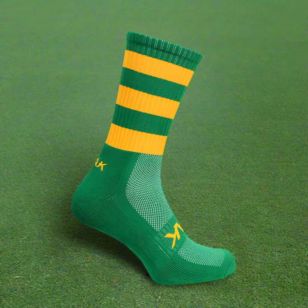 ATAK Shox Mid Socks (Green / Gold)