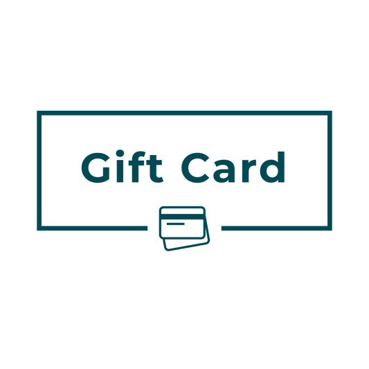 Image of a gift card with the text 'Gift Card' written on it, and an icon of a card below the text.