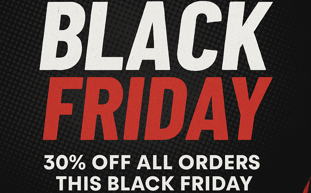 black friday promotion stating that there is 30% off entire order